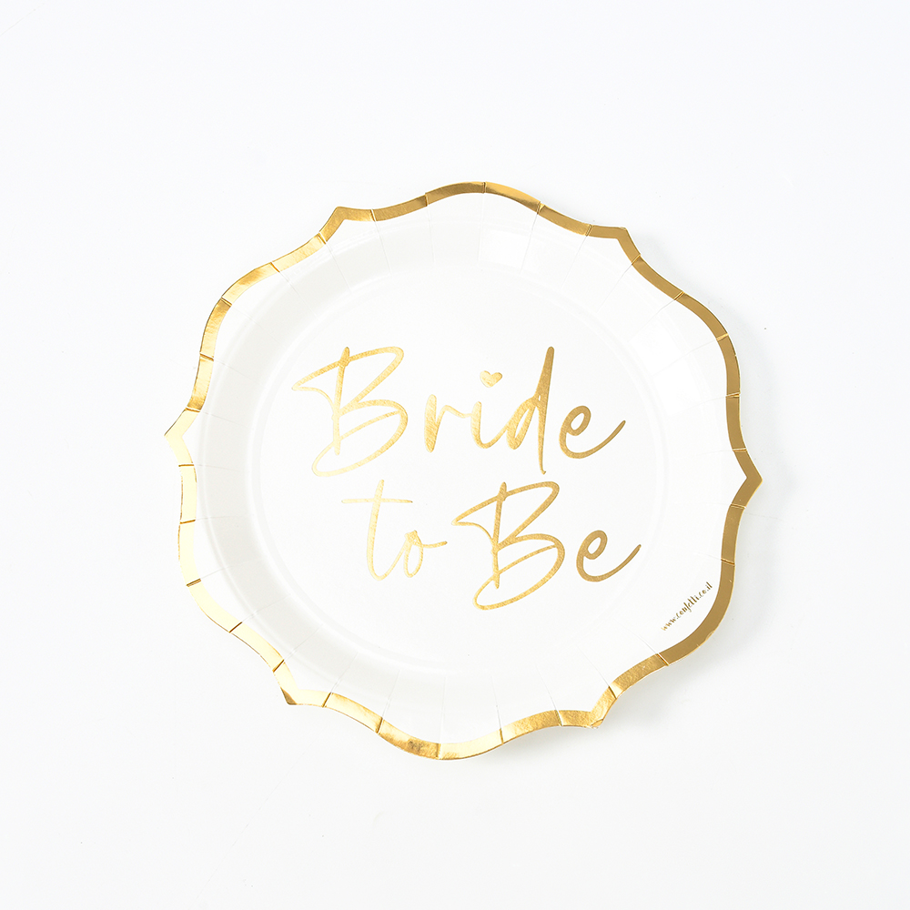 צלחות בינונית Bride to be